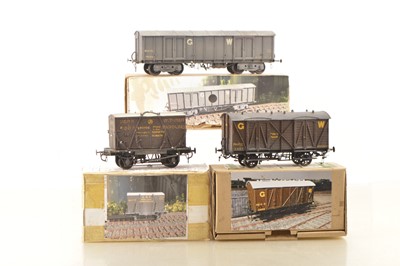 Lot 282 - A.B.S. Finescale Kitbuilt 0 Gauge GWR Goods wagons (3)