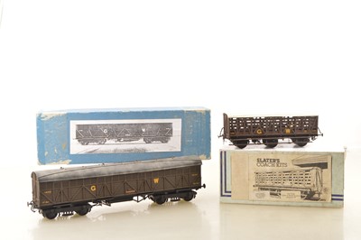 Lot 286 - Ian Kirk and Slaters finescale kitbuilt 0 Gauge GWR Goods wagons (2)