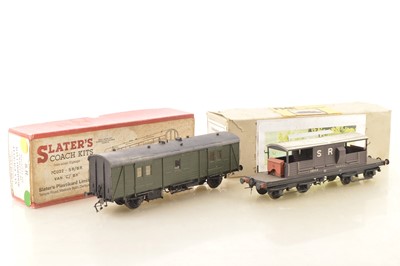 Lot 288 - Slaters and FMR Finescale kitbuilt 0 Gauge Southern Railway Goods wagons (2)