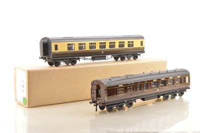 Lot 295 - Exley 0 Gauge pair of repainted coaches