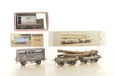 Lot 311 - LMS Finescale Kitbuilt O Gauge LMS Goods Wagons (3)