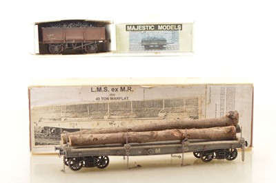 Lot 312 - Finescale Kitbuilt O Gauge LMS Goods Wagons (2)