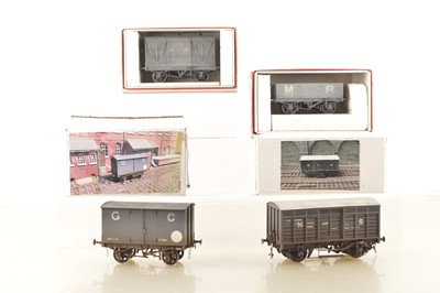 Lot 314 - Finescale Kitbuilt O Gauge Goods Wagons (4)