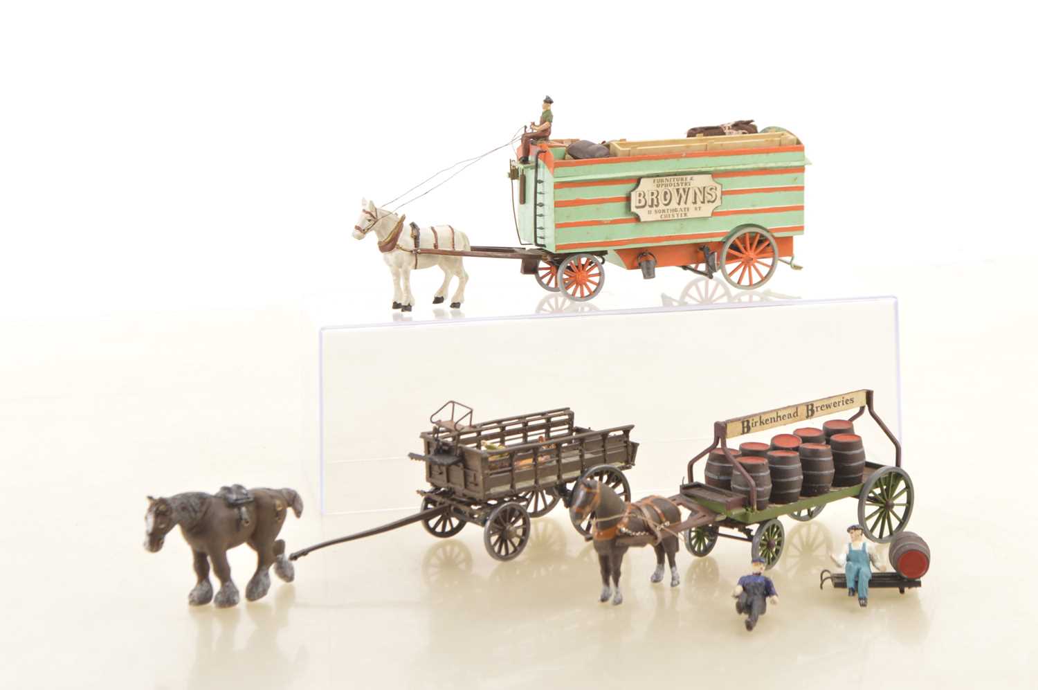 Lot 325 - Finescale Kitbuilt O Gauge Horse Drawn Trackside Models (3)