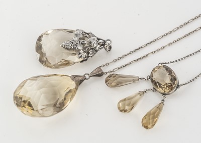 Lot 44 - A group of citrine jewels