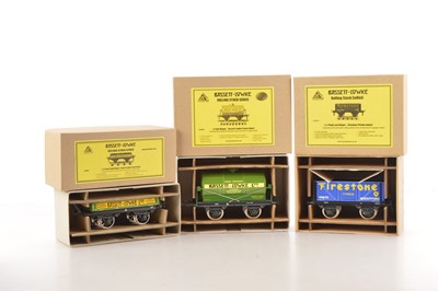 Lot 349 - Bassett Lowke Modern 0 Gauge trio of Goods wagons