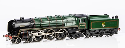 Lot 418 - Brass Scratch built 0 Gauge 4-6-2 Loco & Tender BR lined green Britannia class 'Britannia'