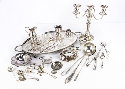 Lot 480 - A collection of silver plate and other items