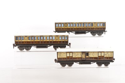 Lot 449 - Marklin 0 Gauge Trio of LNWR Passenger coaches