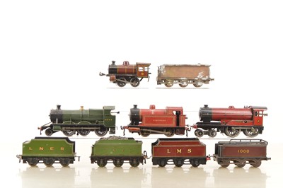 Lot 487 - Bing/ Bassett Lowke and other Commercial manufacturers 0 Gauge Locomotives & tenders