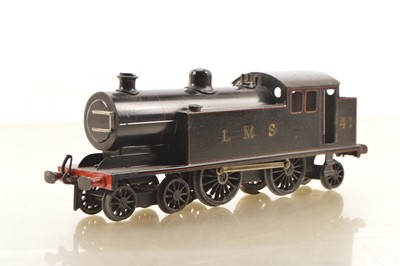 Lot 489 - Milbro (Mills Bros) 0 Gauge 4-4-2 Tank Loco LMS Lined black, 3-rail electric