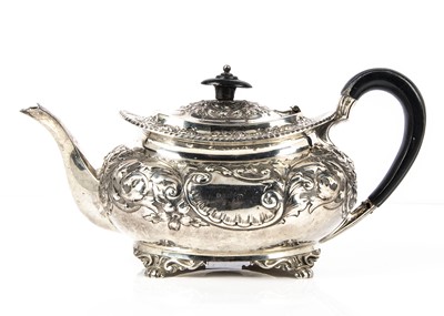 Lot 486 - A late Victorian silver teapot from HA