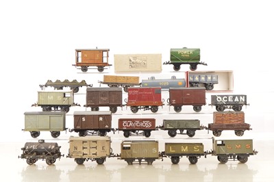 Lot 495 - Carette / Hornby other commercial manufacturers and Kitbuilt/ Scratch Built 0 Gauge Good wagons