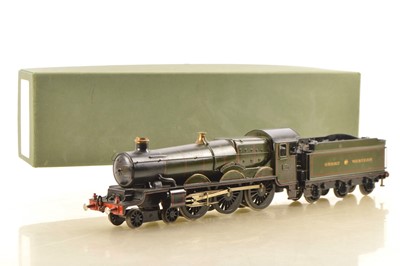 Lot 501 - Scratch built 0 Gauge 4-6-0 Loco & tender GWR lined Green Castle class 'Caerphilly Castle', 3-rail electric