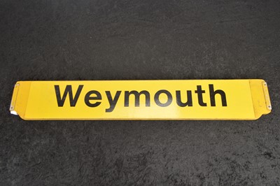 Lot 510 - Double Sided Wooden Platform Sign Waterloo/Weymouth