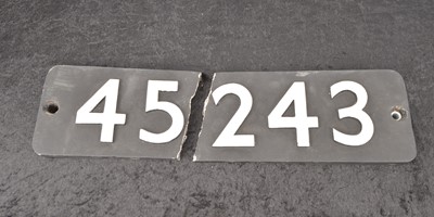 Lot 517 - Steam Locomotive Smoke Box Number Plate (broken)