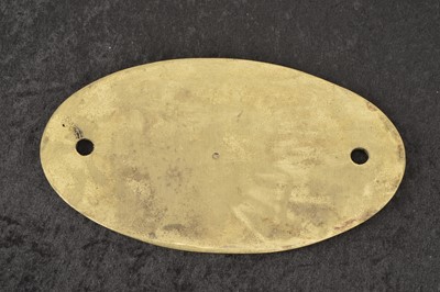 Lot 519 - Oval Cast Brass LMS Works Plate