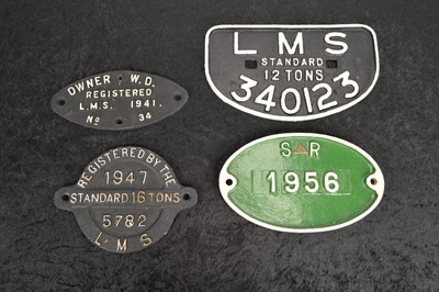 Lot 523 - Cast Iron Wagon Works Plates (4)