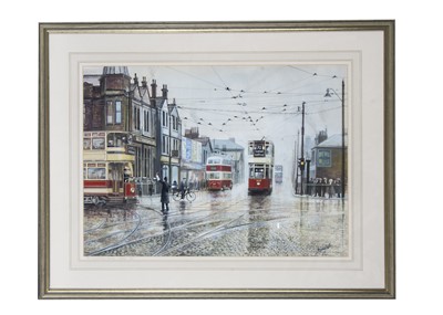 Lot 542 - Watercolour The Grand Union Junction Salford 1935 By Ashley Best