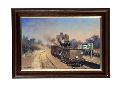 Lot 545 - Oil on Board Scene Depicting a BR Southern Branchline Passenger Train by Barrie A F Clark