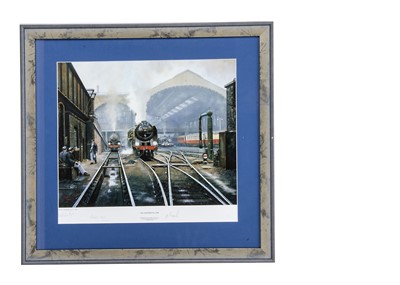 Lot 555 - Two Malcolm Root Signed Prints of Steam Locomotives