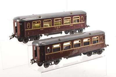 Lot 559 - Hornby 0 Gauge pair of LMS Saloon coaches