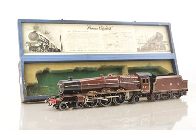 Lot 563 - Hornby 0 Gauge 4-6-2 Loco & Tender LMS Maroon 'Princess Elizabeth' No.6201, 3-rail electric