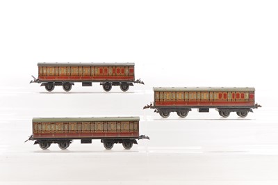 Lot 587 - Hornby 0 Gauge Trio of LMS Passenger coaches