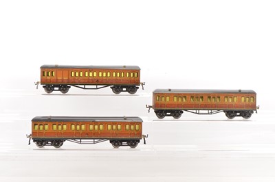 Lot 591 - Hornby 0 Gauge Trio of Metropolitan coaches