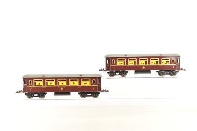 Lot 607 - Hornby 0 Gauge Trio of pre-war Passenger coaches