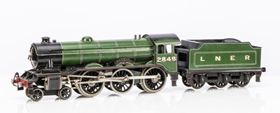 Lot 629 - Bassett lowke 0 Gauge Rare 4-6-0 Loco & Tender LNER lined green Sandringham/Football class B17 'Arsenal'