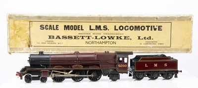 Lot 637 - Bassett Lowke or similar 0 Gauge 4-6-2 Loco & Tender LMS lined maroon Princess Royal class 'The Princess Royal'