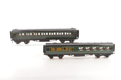 Lot 641 - Exley 0 Gauge pair of K5 SR Coaches