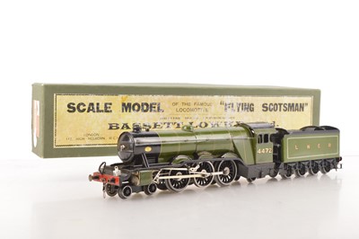 Lot 652 - Bassett lowke 0 Gauge 4-6-2 Loco & Tender LNER lined Green A3 Class 'Flying Scotsman'