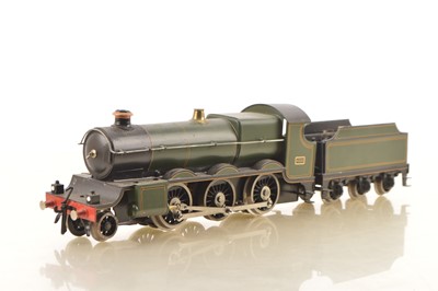 Lot 662 - Bassett Lowke 0 Gauge 2-6-0 Loco & Tender GWR green 'Mogul', 3-rail electric