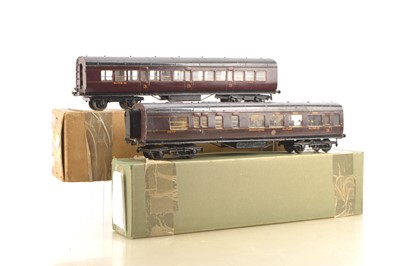 Lot 682 - Exley 0 Gauge pair of K5 Pre-war LMS Side Corridor coaches