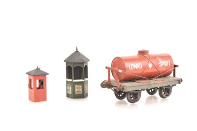 Lot 691 - Bassett Lowke Gauge 1 'Lowko Spirit' 4-wheel Tanker and Railway Accessories