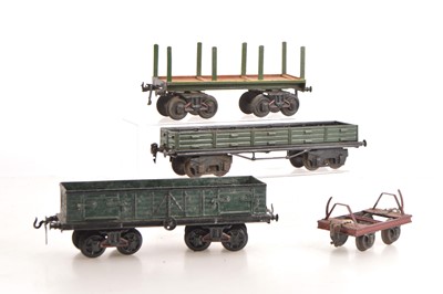 Lot 694 - Bing/Marklin Gauge 1 Group of Early Continental rolling stock