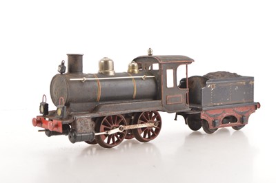 Lot 704 - Marklin Gauge 1 0-4-0 Loco & Tender, clockwork.