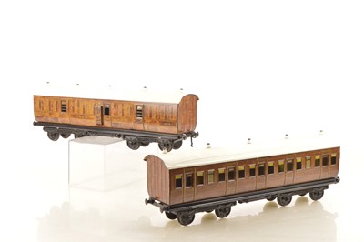 Lot 730 - Marklin Gauge 1 pair of GNR (Great Northern Railway) Passenger coaches