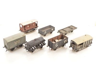 Lot 743 - Scratch/ Commercial and Kitbuilt group of Gauge 1 Goods wagons