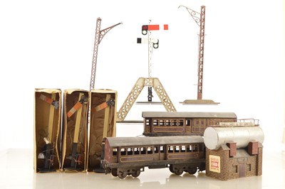 Lot 749 - Bing and other commercial manufacturers gauge 1 Locomotives and larger rolling stock and accessories