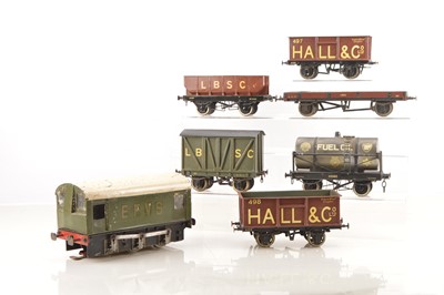 Lot 751 - Hand built Gauge 1 Locomotive and Goods rolling stock  (7)