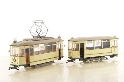 Lot 770 - Scratch built G Gauge pair of German Trams