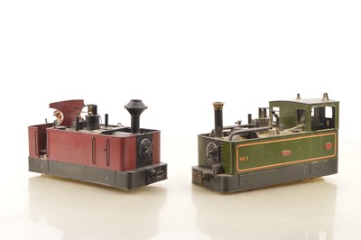 Lot 778 - Two G scale 0 Gauge (non-convertible) Glyn Valley Tramway type 0-4-0 Tram Locomotives (2)