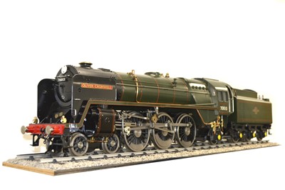 Lot 795 - A 3.5 inch Gauge 4-6-2 Loco & Tender BR Lined green Standard class 7 'Oliver Cromwell' No.70013, coal fired live steam.