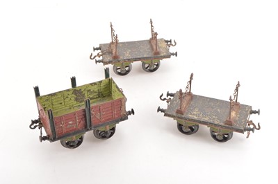 Lot 798 - Bing Gauge 2 pre 1914 Trio of Goods wagons