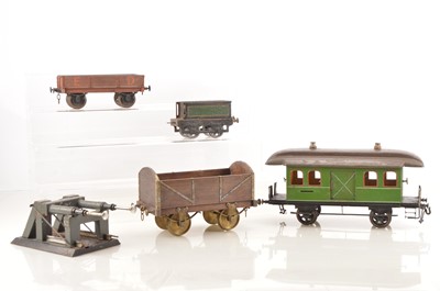 Lot 799 - Bing & other commercial and hand built various large gauge Rolling stock and accessory