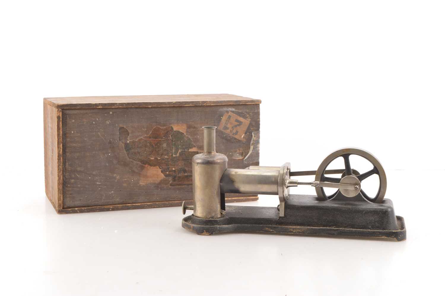 Lot 802 - A horizontal Hot air steam engine