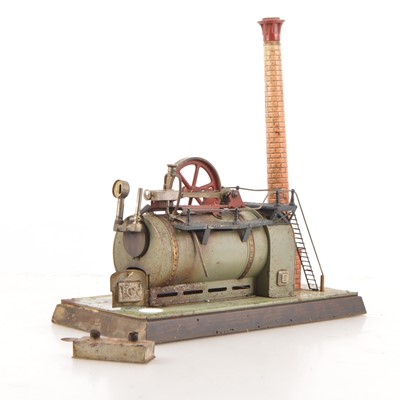 Lot 808 - A Bing Steam Plant mounted on a wooden base